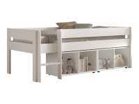 Vipack Primo lage halfhoogslaper met 2 boekenkasten - wit