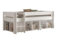 Vipack Primo lage halfhoogslaper met 3 boekenkasten - wit