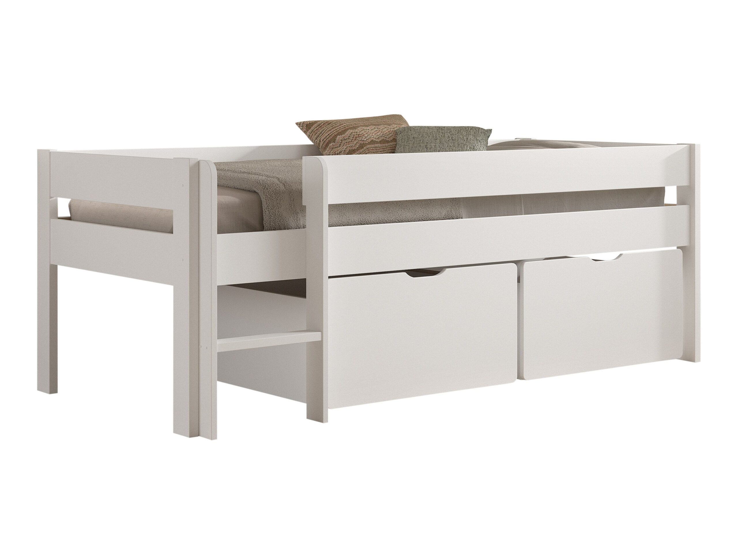 Vipack Primo lage halfhoogslaper met 2 opberglades - wit