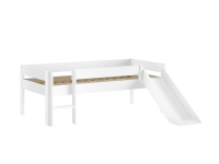 Vipack Primo lage halfhoogslaper met glijbaan 90x200 - wit