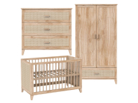 Théo-Bébé Nami Bois 3-delige babykamer - naturel / rotan