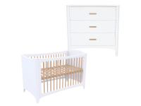 Théo-Bébé Neree 2-delige babykamer - wit / naturel