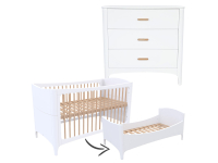 Théo-Bébé Neree 2-delige meegroeikamer - wit / naturel