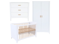 Théo-Bébé Neree 3-delige babykamer - wit / naturel