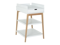 Quax Hip luiertafel met lade - wit / naturel