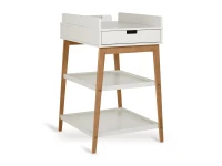 Quax Hip luiertafel met lade - clay / walnut