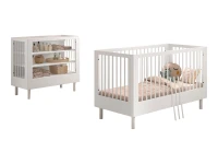 Jaxx Forrest Beech 2-delige meegroeikamer - open commode - wit beuken