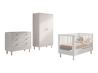 Jaxx Forrest Beech 3-delige meegroeikamer - commode met lades - wit beuken