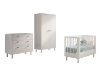 Jaxx Forrest Beech 3-delige babykamer - commode met lades - wit beuken