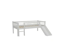Vipack Forrest Beech lage halfhoogslaper met glijbaan 90x200 - wit beuken