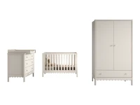 Jaxx Swingo 3-delige babykamer - commode met bladvergroter - clay