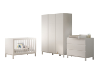 Jaxx Eva 3-delige babykamer met 3-deurskast - wit