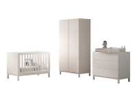 Jaxx Eva 3-delige babykamer met 2-deurskast - wit